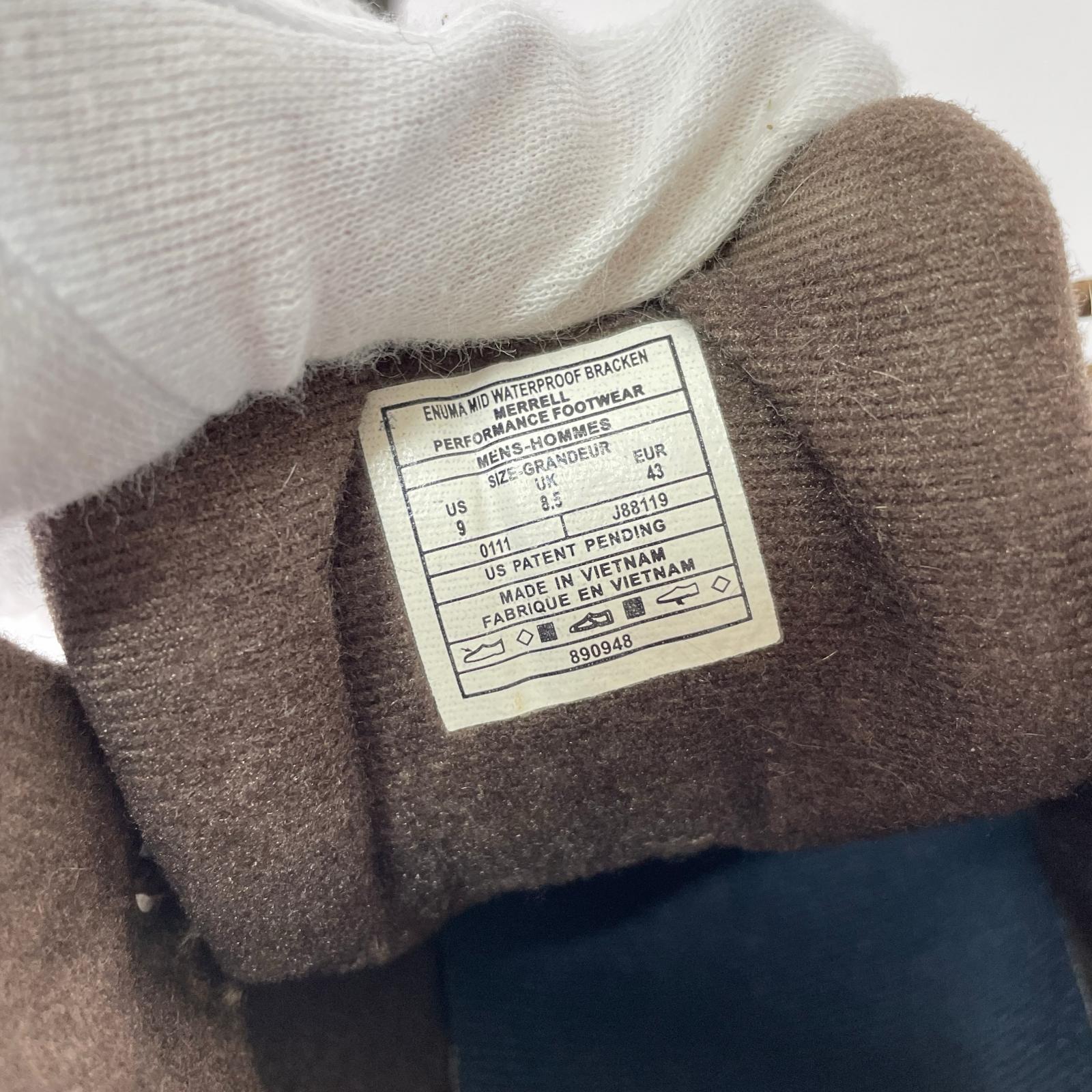シューズ ENUMA MID WATERPROOF US9 27cm (US9 UK8 1/2 EU44) ブラウン