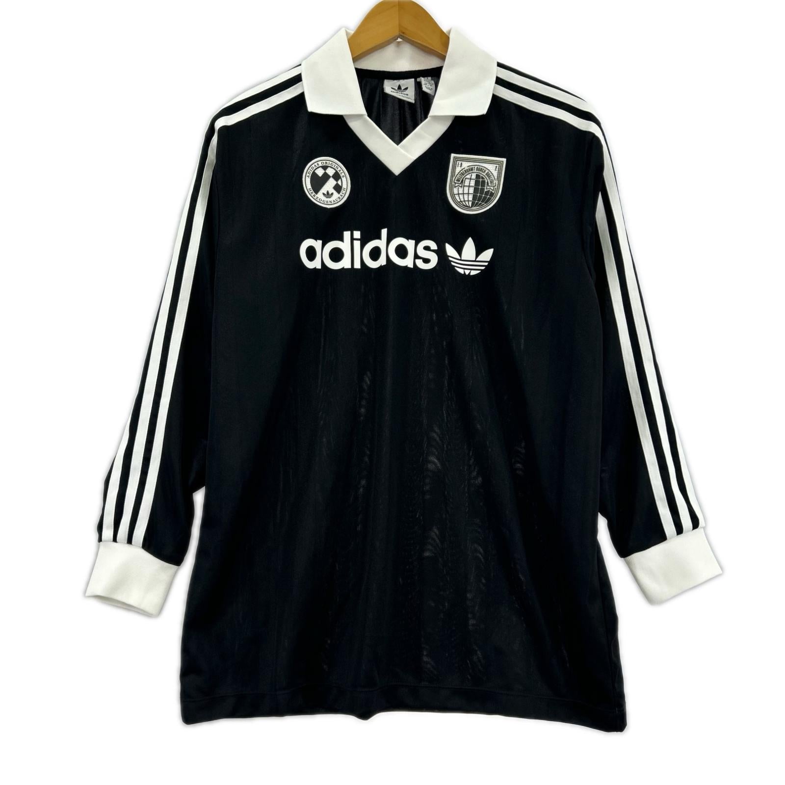 長袖Ｔシャツ FOOTBALL LONG T ﾌﾞﾗｯｸ (XS-M) ブラック