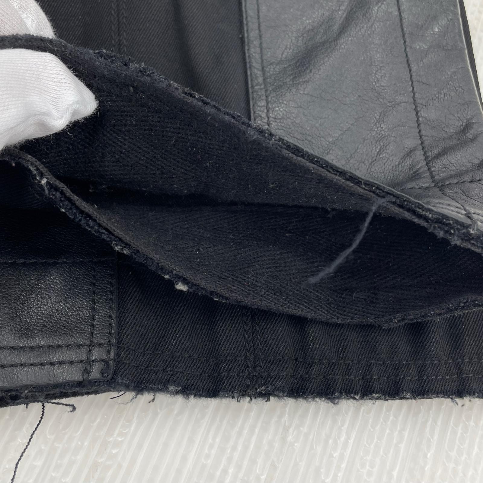 パンツ ポリ×レザー ジョッパーズパンツ 黒 (S) S ブラック