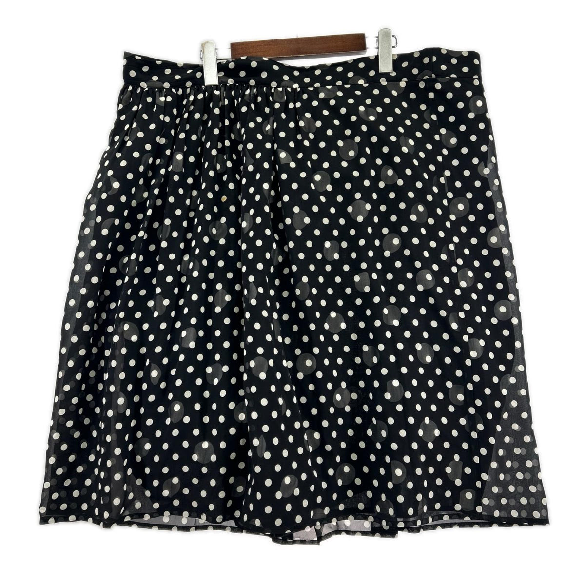 ロングスカート slik polka dot skirt (S) S ブラック