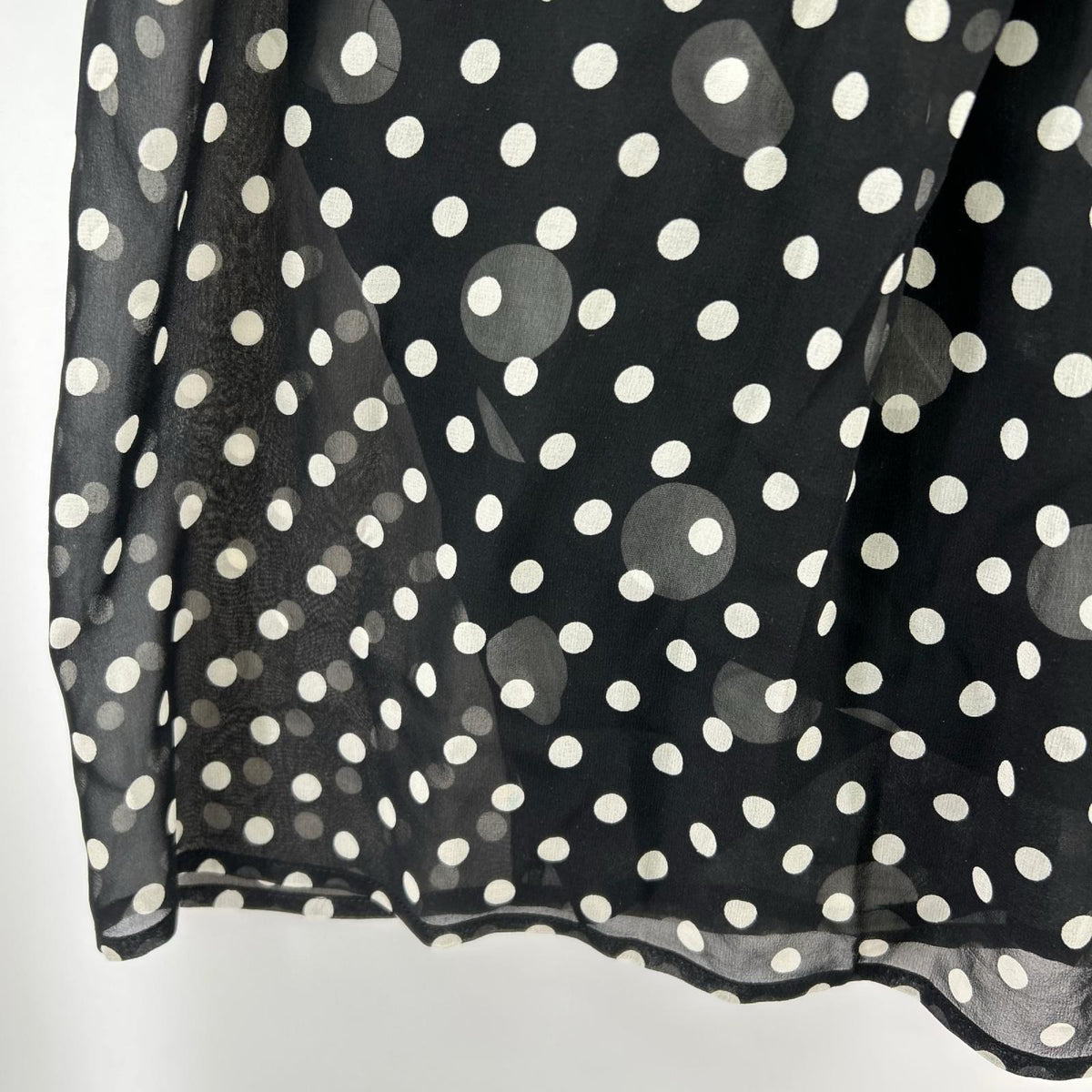 ロングスカート slik polka dot skirt (S) S ブラック