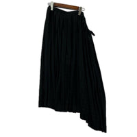 ロングスカート Acetate Pleat Drape Skirt 黒 (3) 3 ブラック