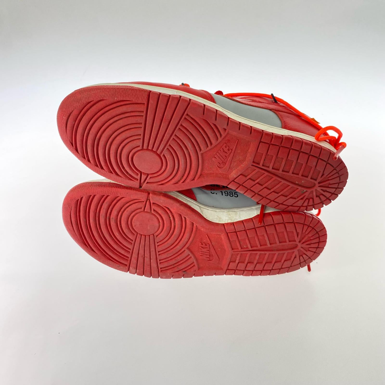 スニーカー NIKE×Off-White Dunk Low University Red 使用感有 CT0856-600 (27.5) 27.5cm (US9 1/2 UK9 EU45) レッド
