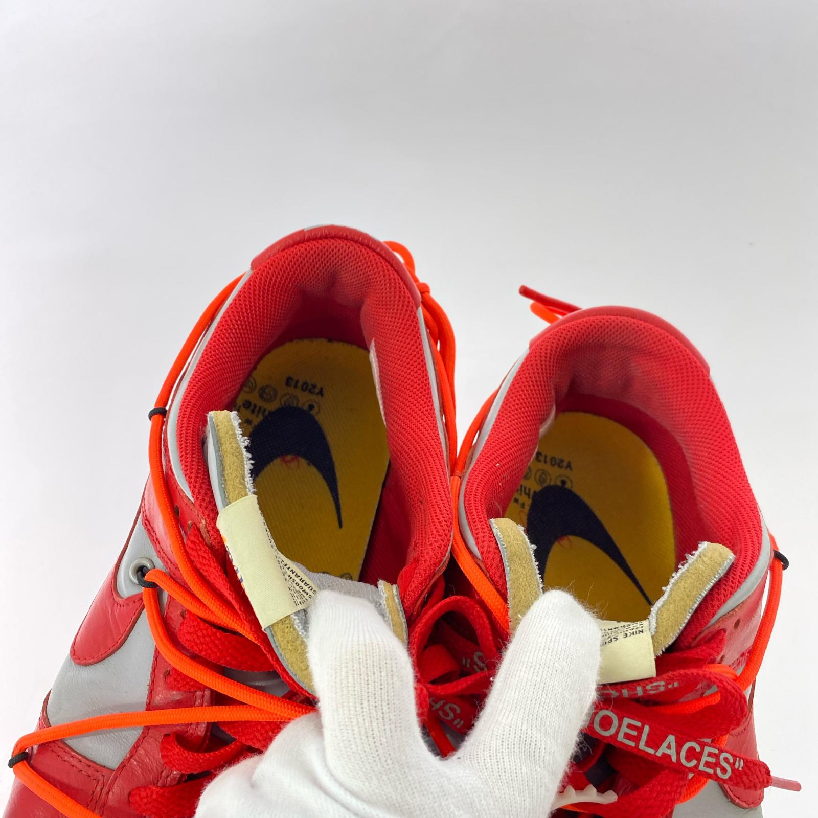 スニーカー NIKE×Off-White Dunk Low University Red 使用感有 CT0856-600 (27.5) 27.5cm (US9 1/2 UK9 EU45) レッド