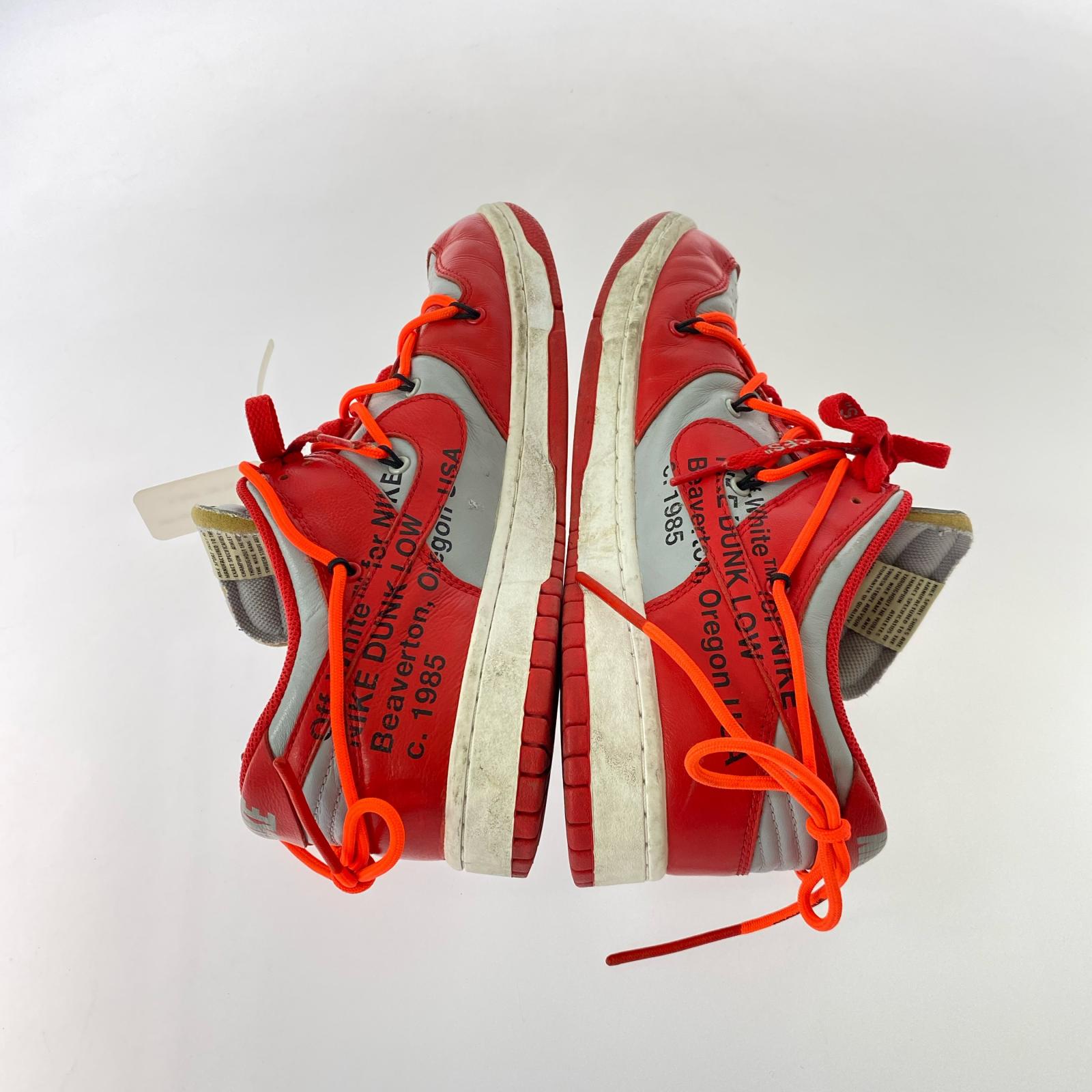 スニーカー NIKE×Off-White Dunk Low University Red 使用感有 CT0856-600 (27.5) 27.5cm (US9 1/2 UK9 EU45) レッド