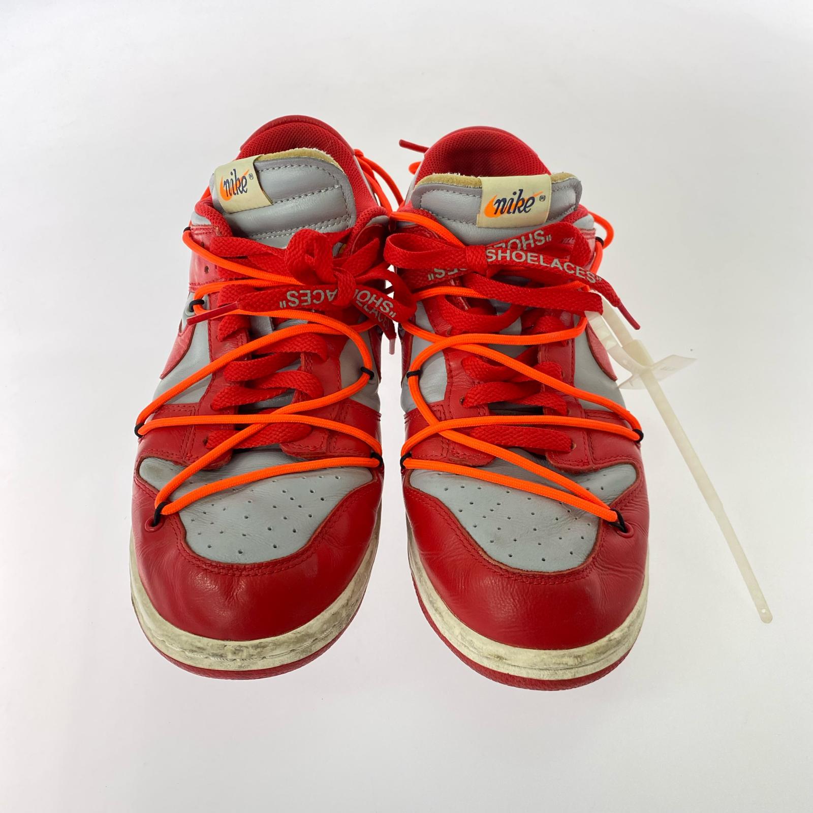 スニーカー NIKE×Off-White Dunk Low University Red 使用感有 CT0856-600 (27.5) 27.5cm (US9 1/2 UK9 EU45) レッド