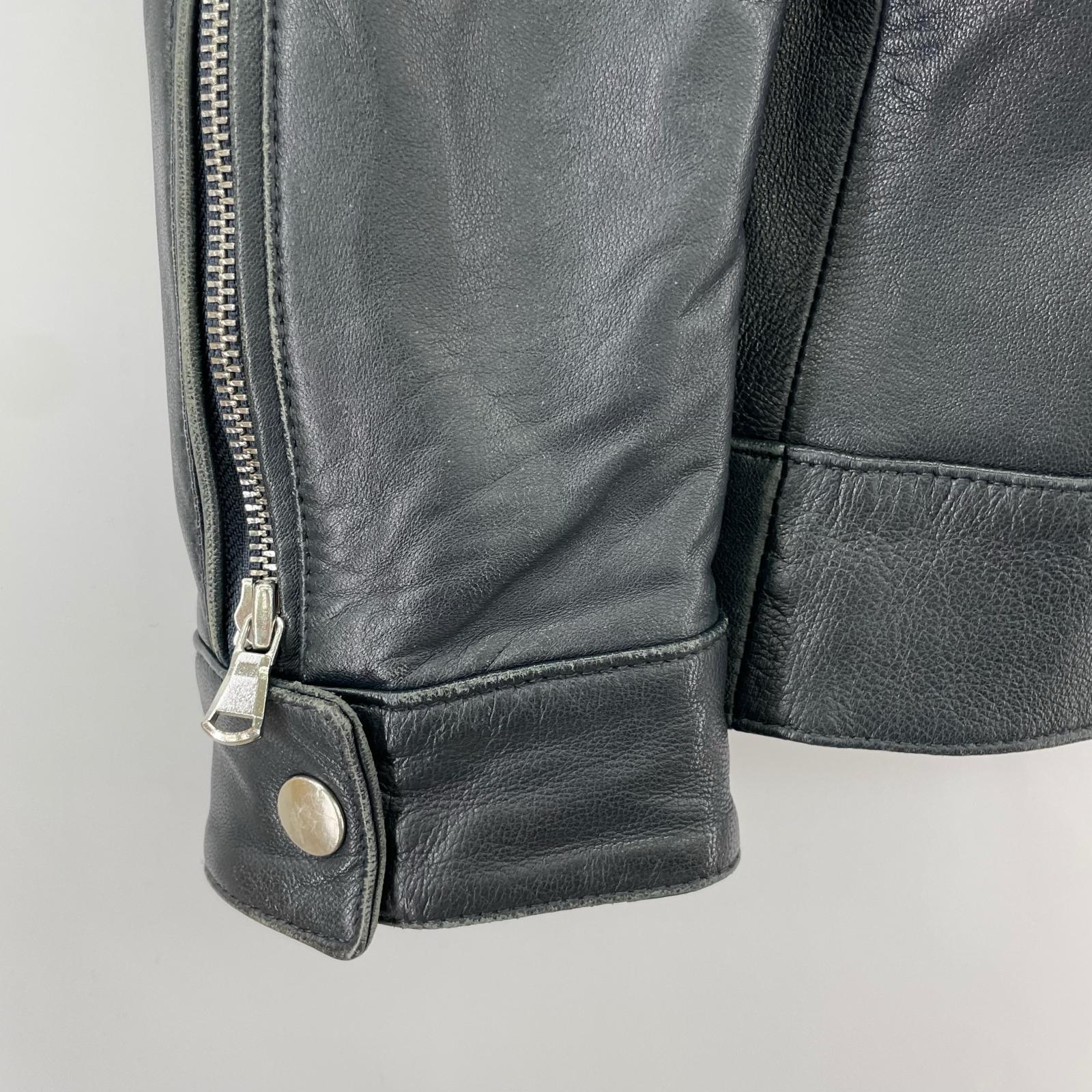 レザージャケット シープスキン シングルライダースJKT M ブラック