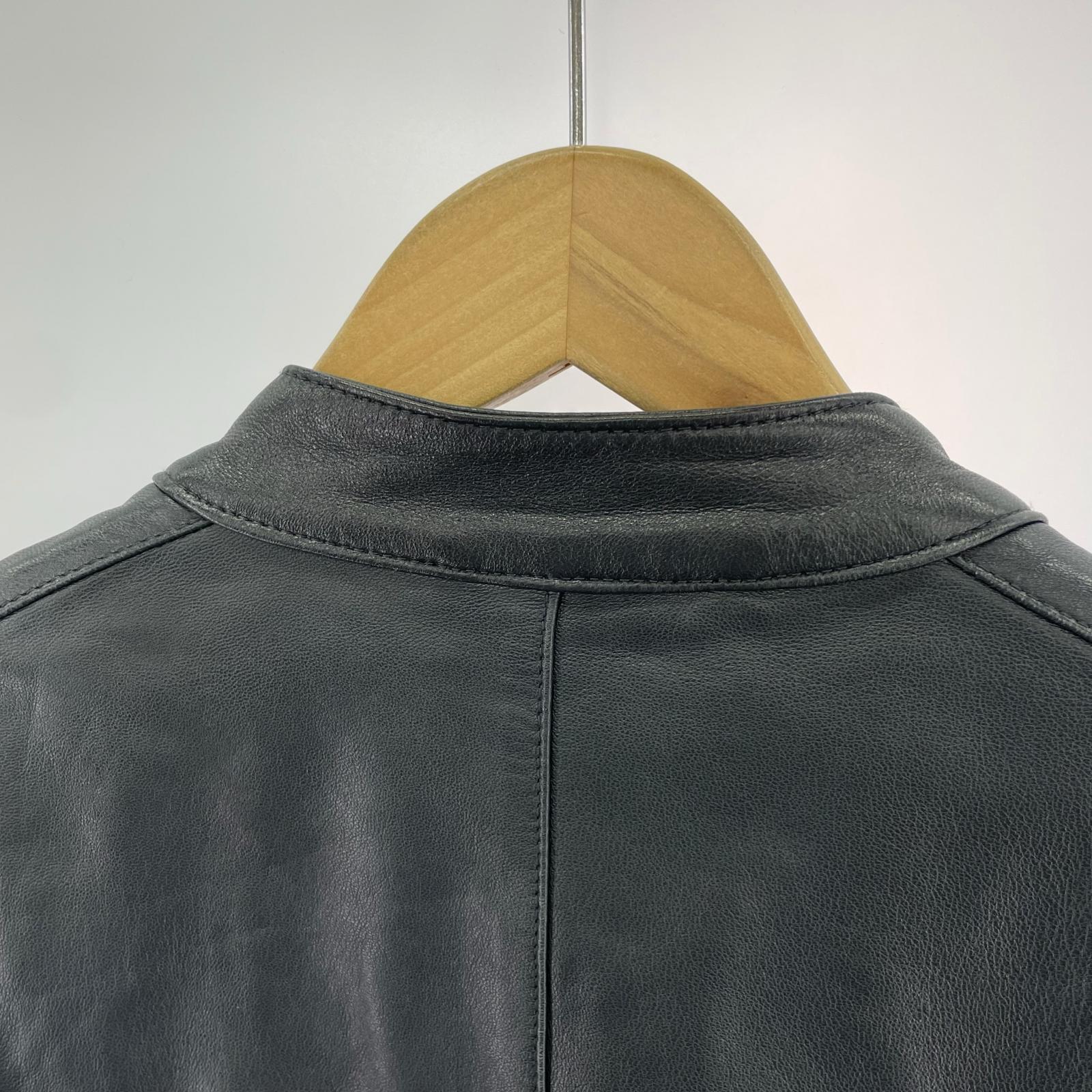 レザージャケット シープスキン シングルライダースJKT M ブラック