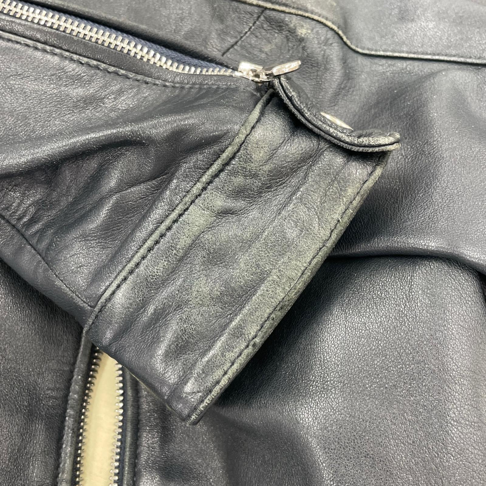 レザージャケット シープスキン シングルライダースJKT M ブラック