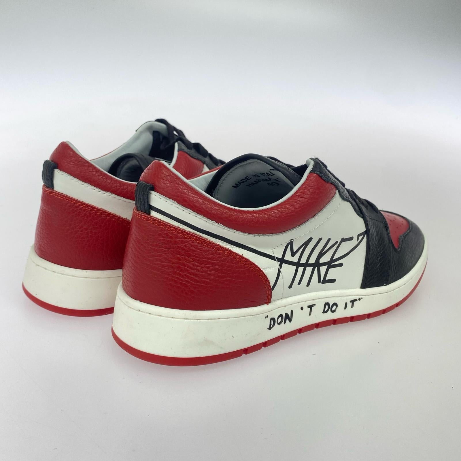 スニーカー MIKE01 BLACK ＆ RED 028 SIZE40 40