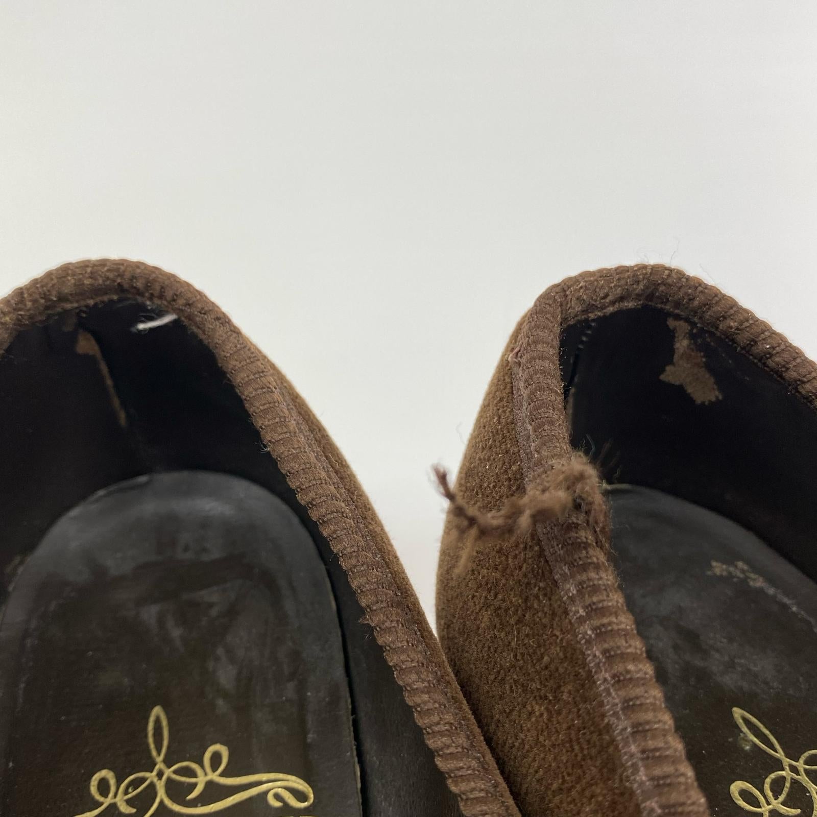 シューズ Velvet Slippers ブラウン