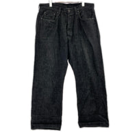 デニムパンツ FULLCOUNT 0105BKSS Wide Black Selvedge Denim 35 ブラック