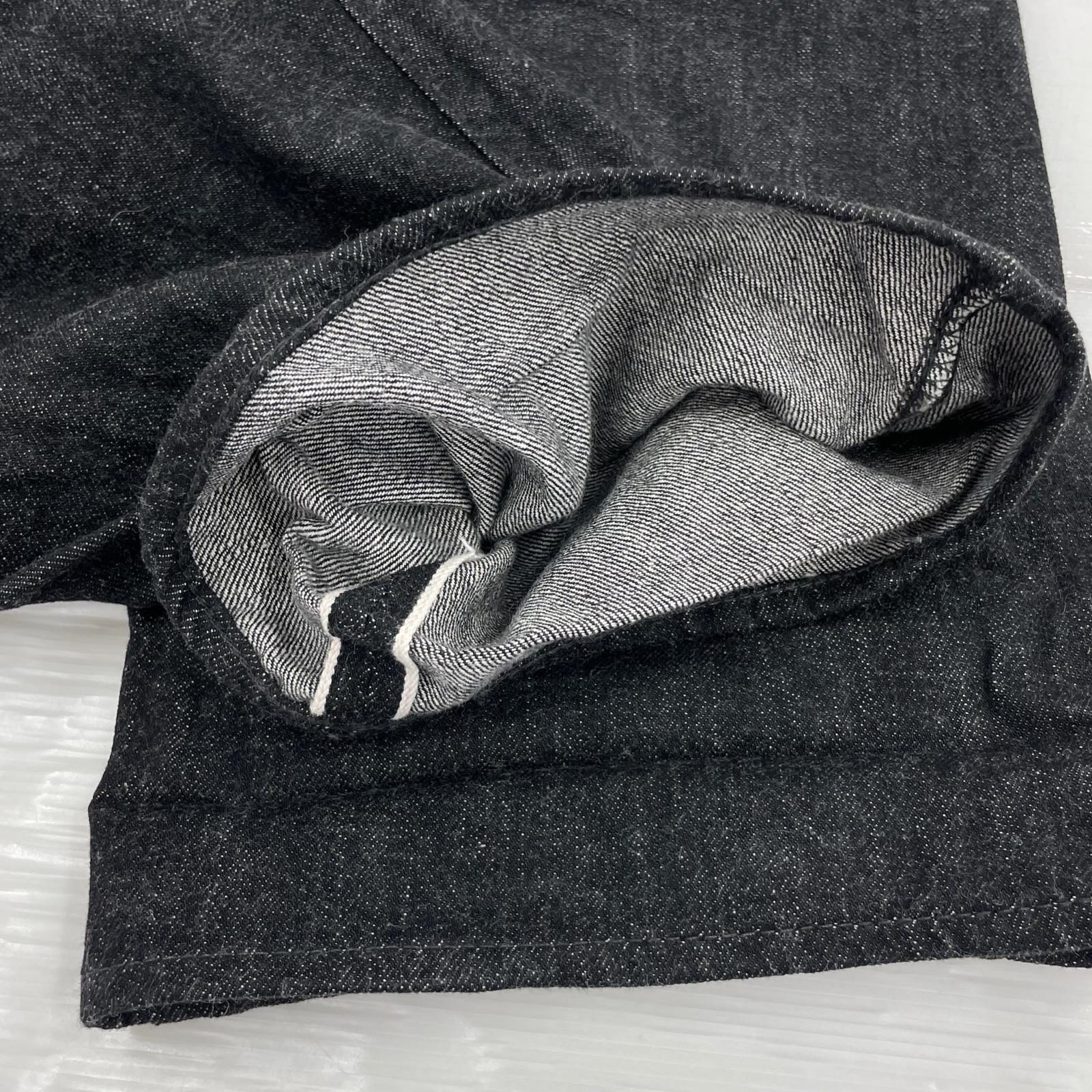デニムパンツ FULLCOUNT 0105BKSS Wide Black Selvedge Denim 35 ブラック