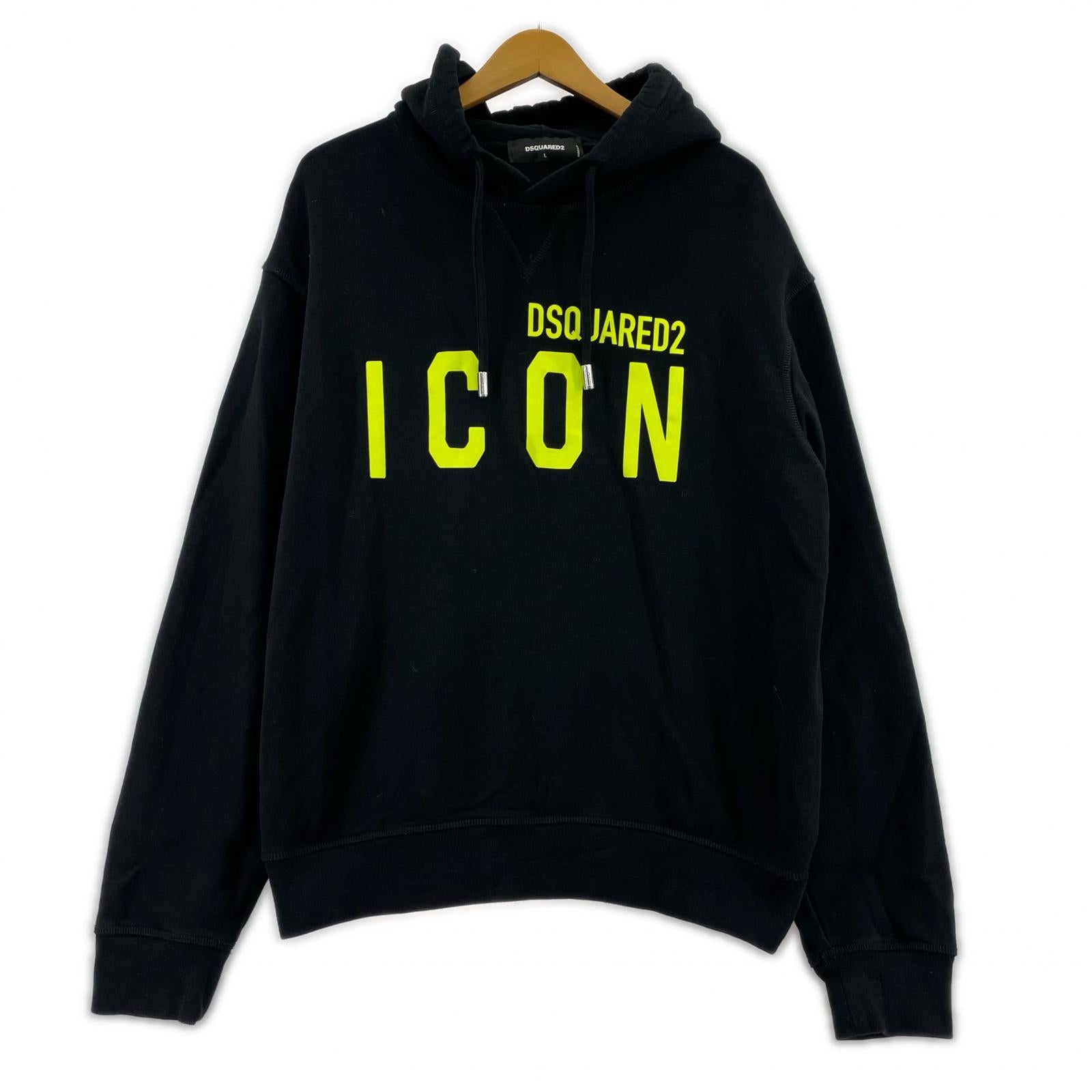 パーカー icon 23ss ロゴ L ブラック