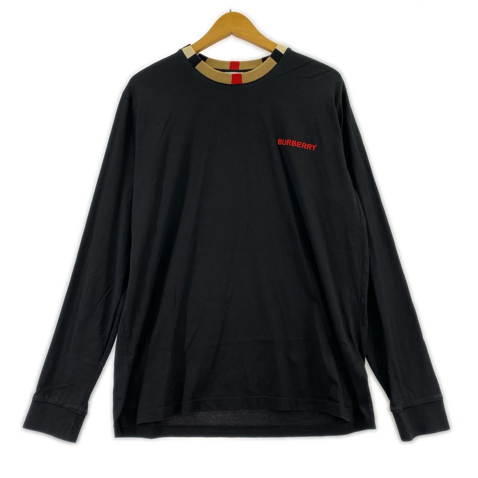 長袖Ｔシャツ クルーネック ロゴ S ブラック