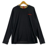長袖Ｔシャツ クルーネック ロゴ S ブラック