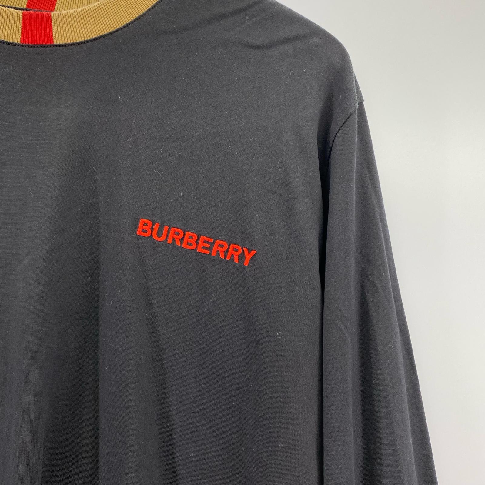 長袖Ｔシャツ クルーネック ロゴ S ブラック