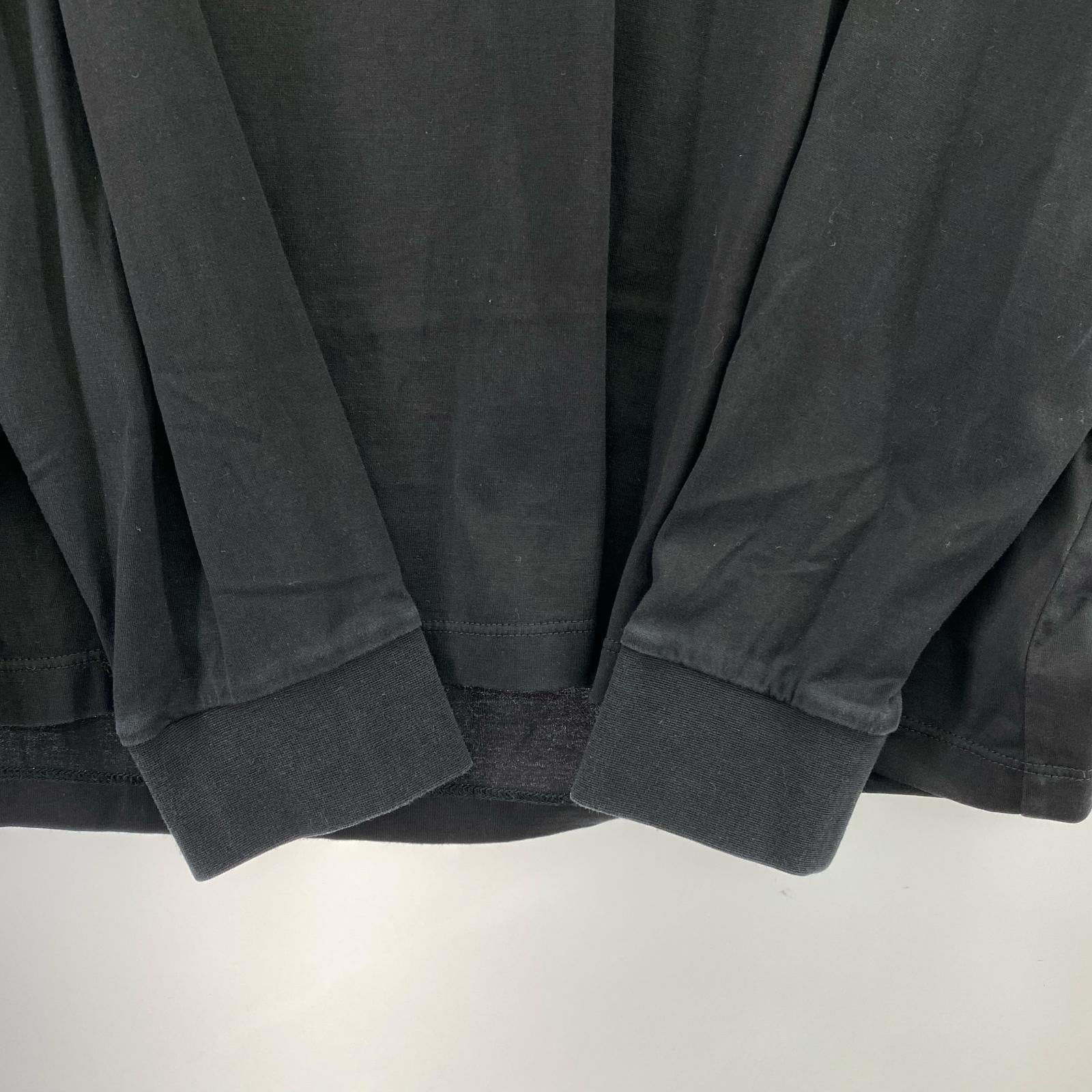 長袖Ｔシャツ クルーネック ロゴ S ブラック