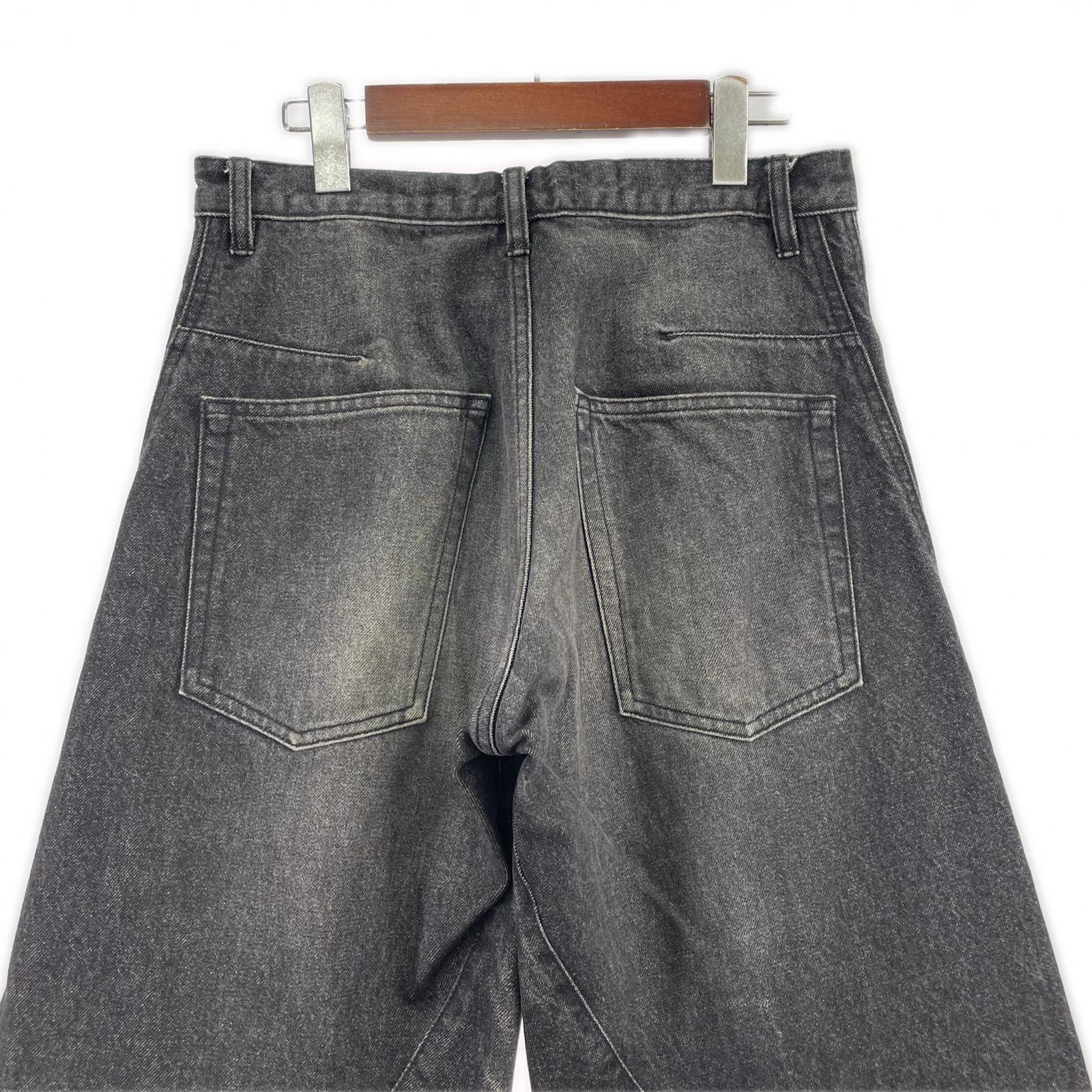 デニムパンツ NVRFRGT 3D TWISTED WIDE LEG JEENS 1 ブラック
