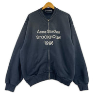 スウェット Acne Studios 25SS LOGO ZIP SWEATER S ネイビー