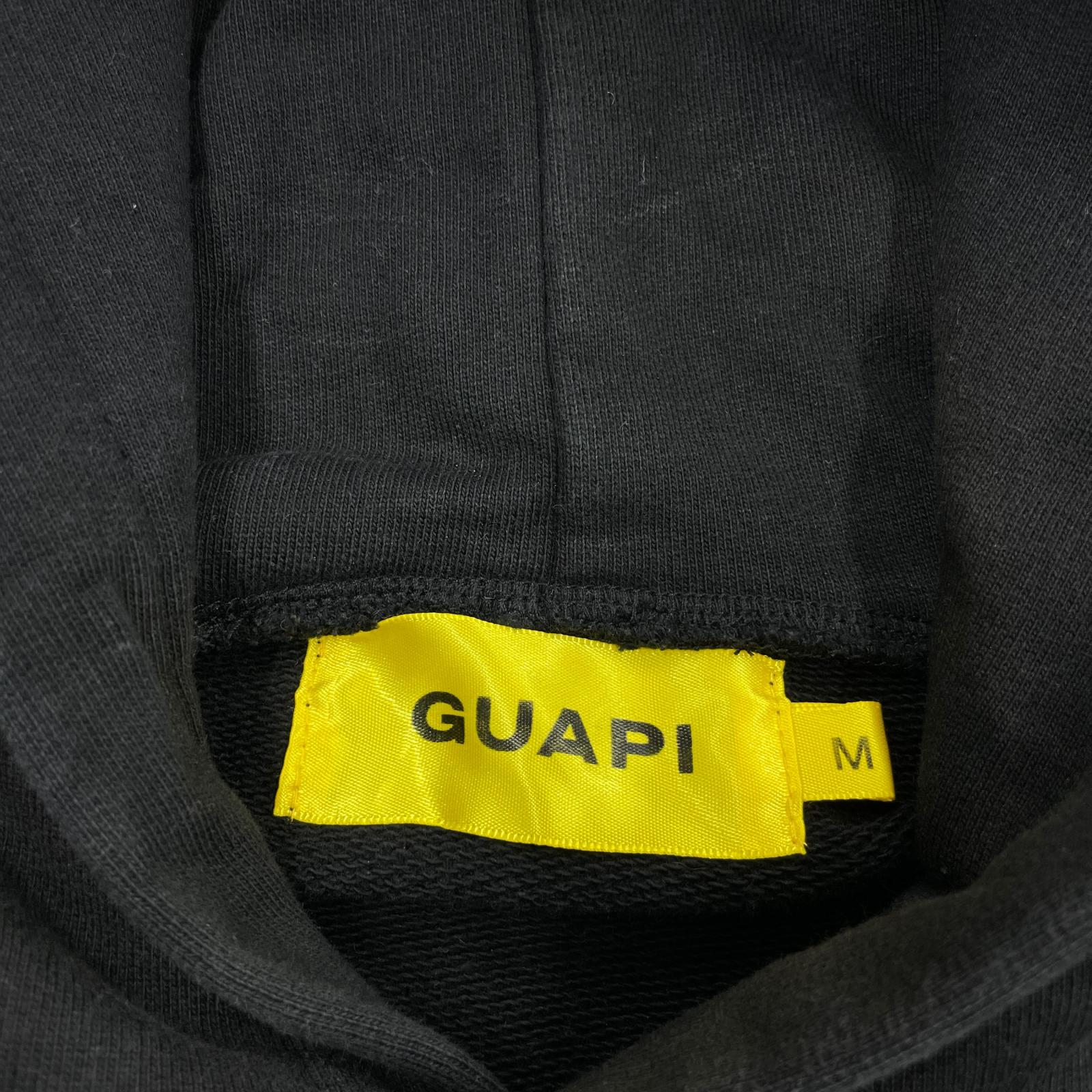 パーカー GUAPI グラフィックプリントパーカー M 黒 M ブラック