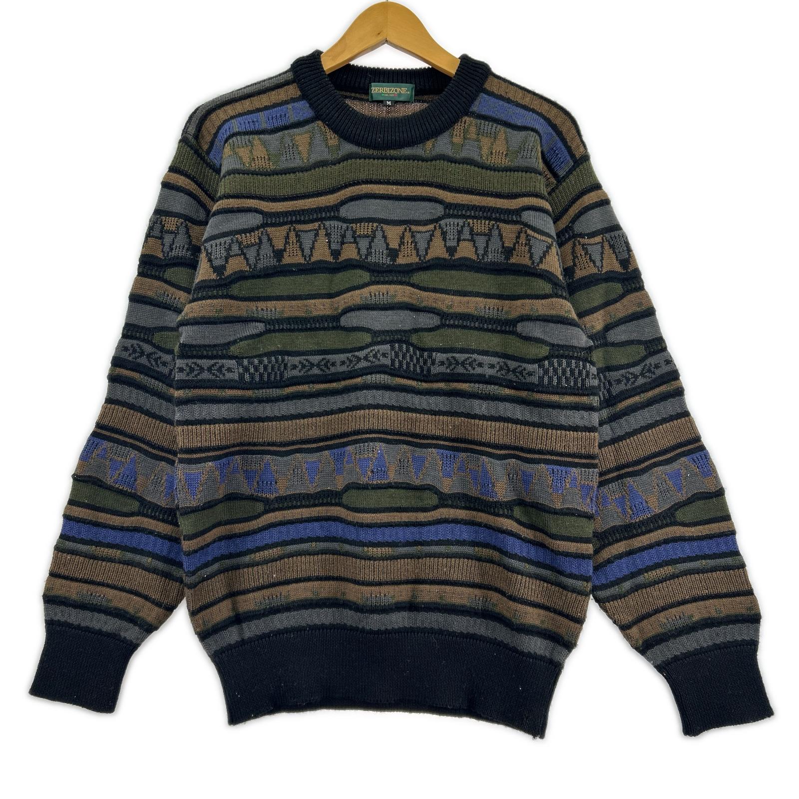 ニット 90S ZERBIZONE 3Dニット 総柄 (M) M