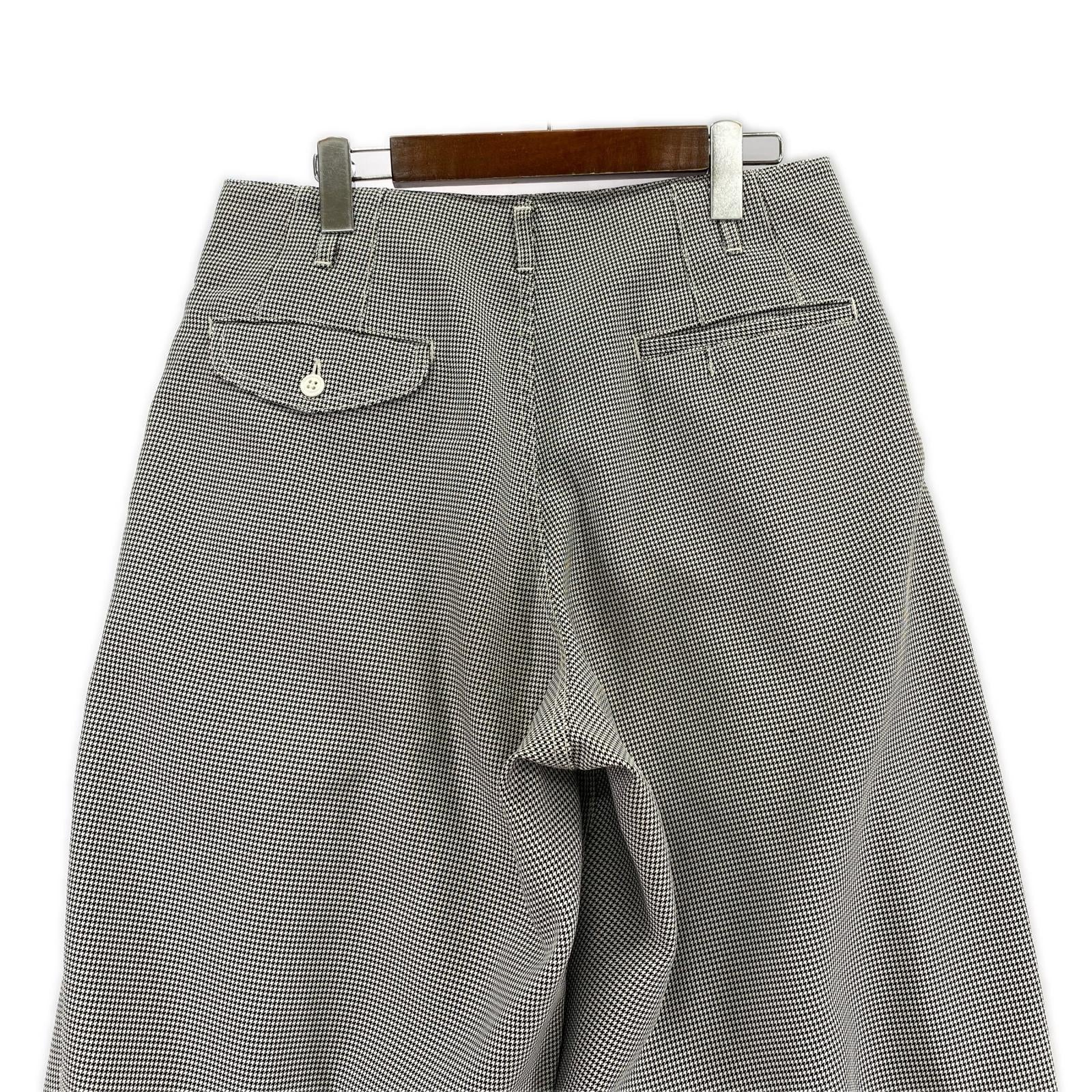 パンツ COMME des GARCONS HOMME PLUS 千鳥柄ワイドスラックス M グレー M グレー