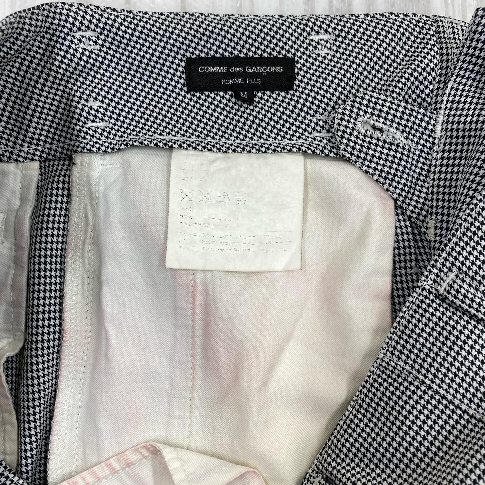 パンツ COMME des GARCONS HOMME PLUS 千鳥柄ワイドスラックス M グレー M グレー