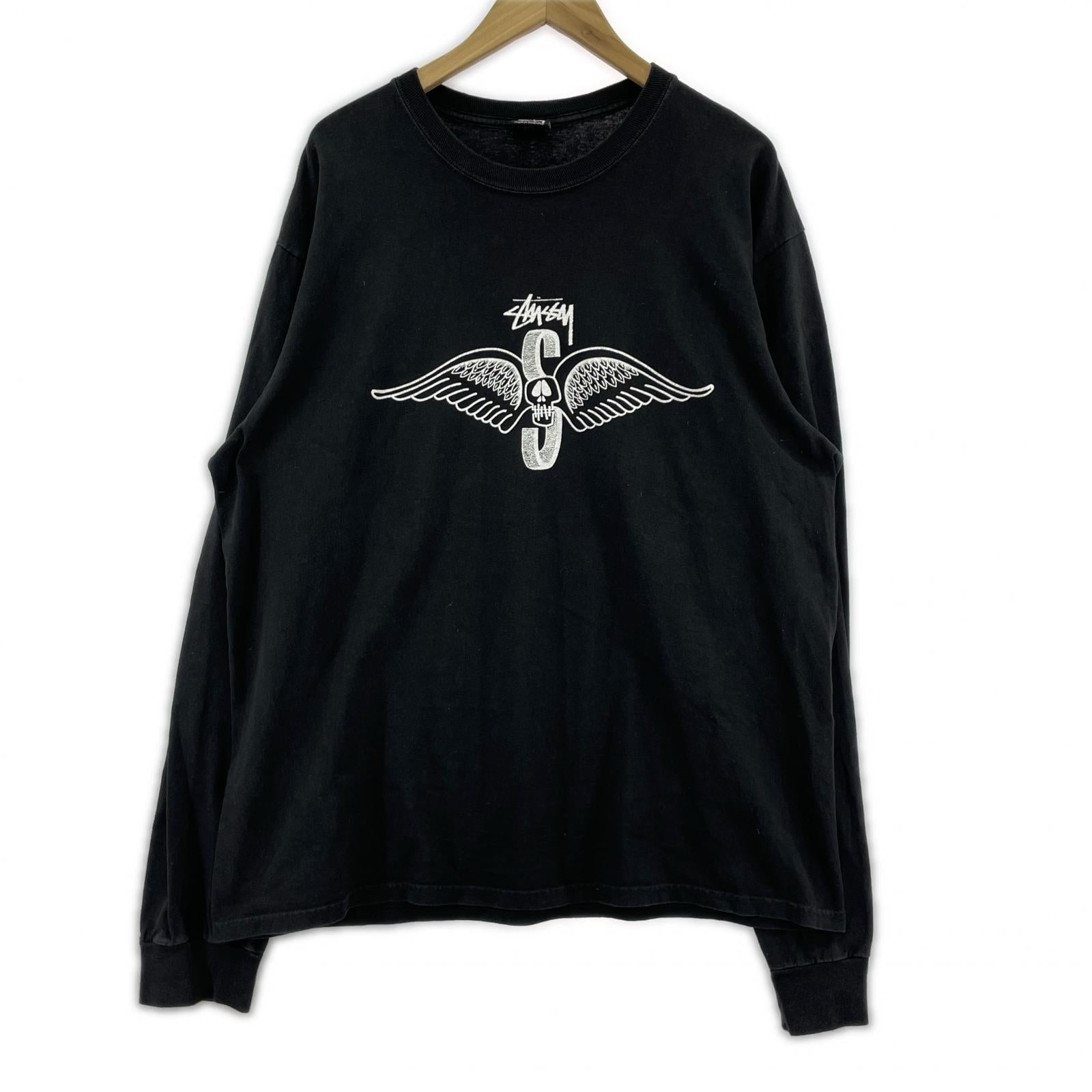 長袖Ｔシャツ Skull Wings L/S L ブラック