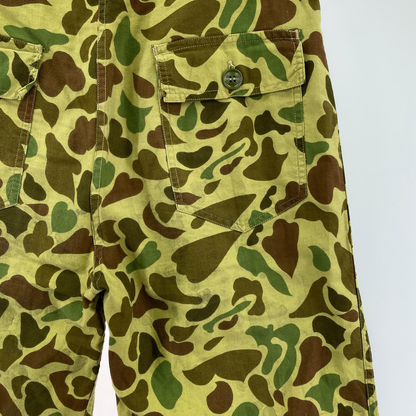パンツ 50s-60s頃 ダックハンターカモ ベイカーパンツ 約34インチ 片爪ジッパー M