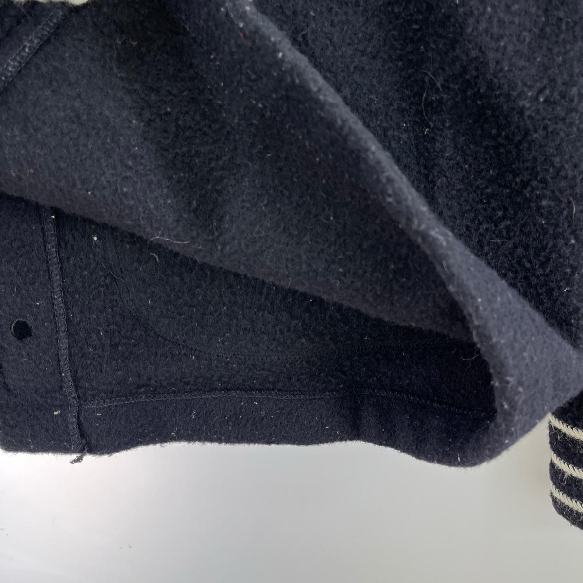 ジャケット 03AW WOOL HOODED JACKET M M ネイビー