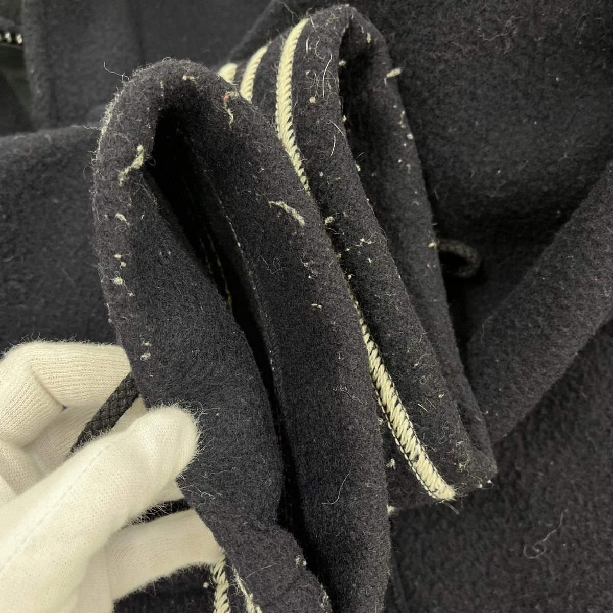 ジャケット 03AW WOOL HOODED JACKET M M ネイビー