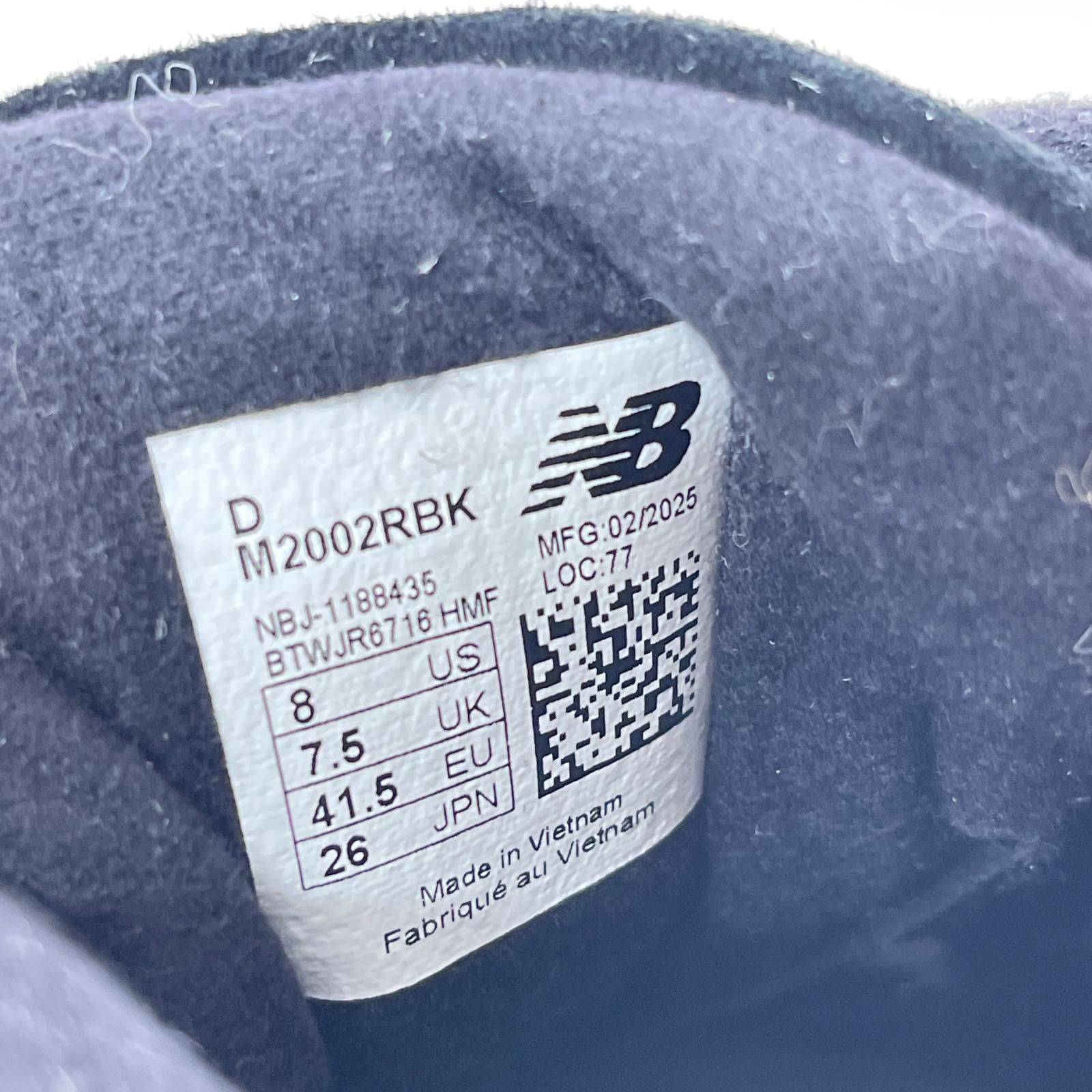 スニーカー M2002RBK（26.0） 26cm (US8 UK7 1/2 EU42) ブラック
