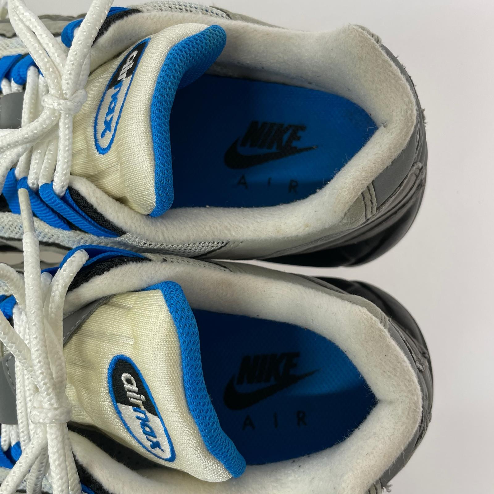 スニーカー AIR MAX 95 WHITE/CRYSTAL BLUE (26.0) 26cm (US8 UK7 1/2 EU42) グレー