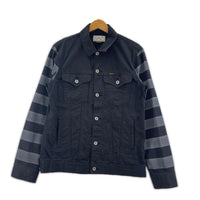 デニムジャケット STOCKMAN-P/C-JKT (M) 黒ボーダー M ブラック