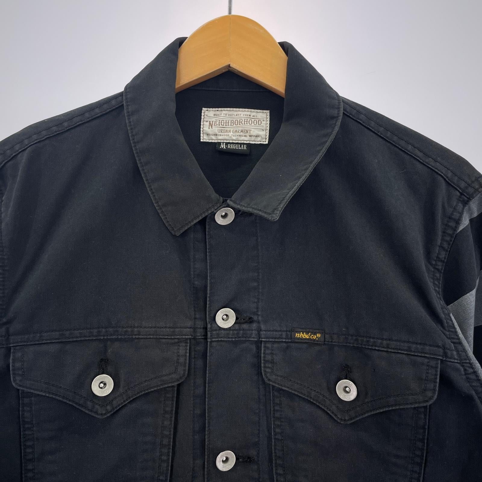 デニムジャケット STOCKMAN-P/C-JKT (M) 黒ボーダー M ブラック