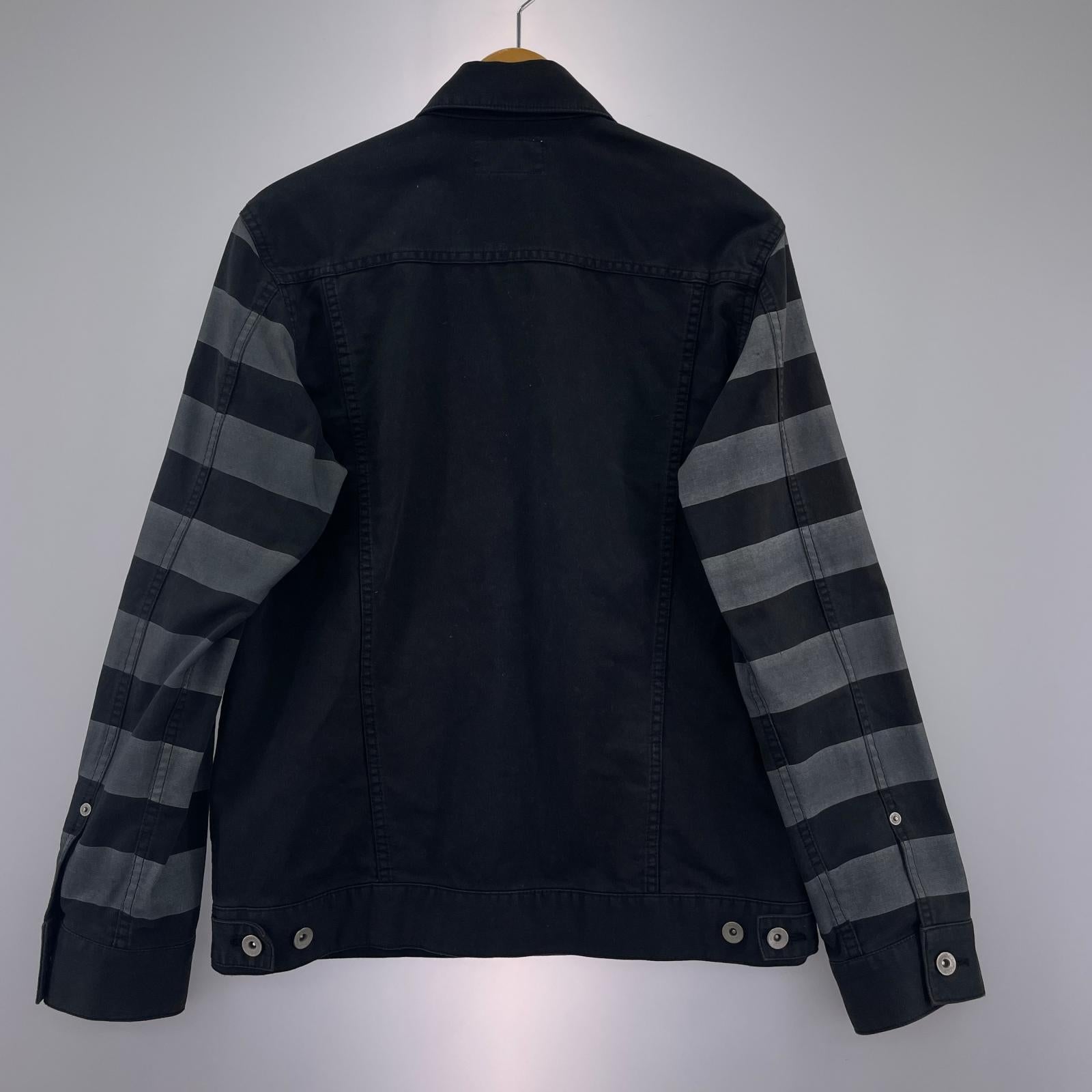 デニムジャケット STOCKMAN-P/C-JKT (M) 黒ボーダー M ブラック