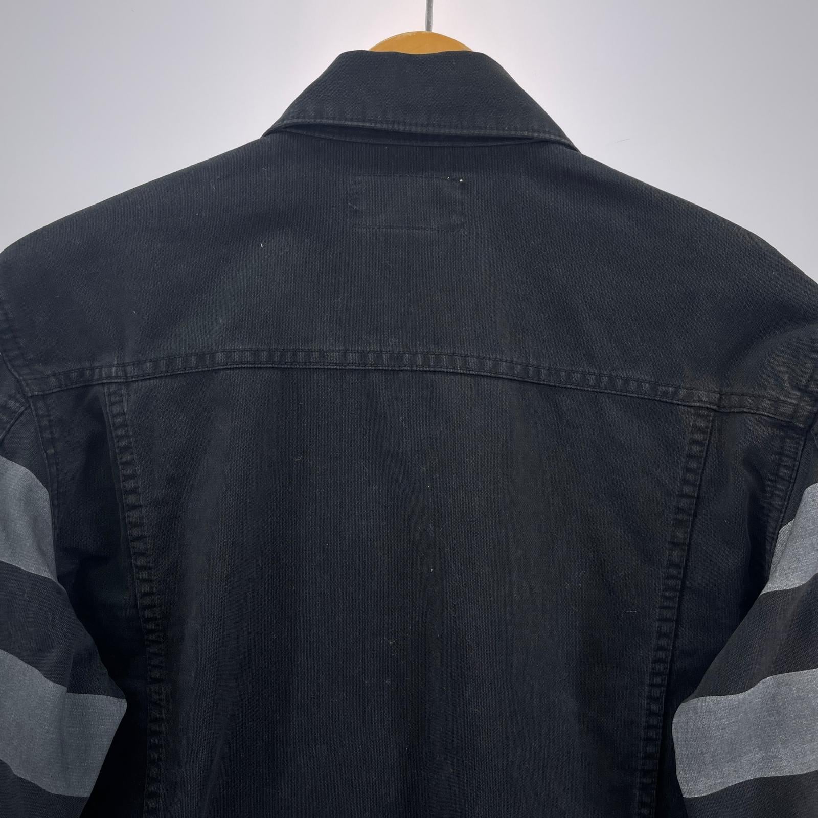 デニムジャケット STOCKMAN-P/C-JKT (M) 黒ボーダー M ブラック