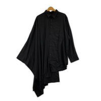 長袖シャツ Ground Y TR VIYELLA CAPE DOCKING SHIRT 3 3 ブラック