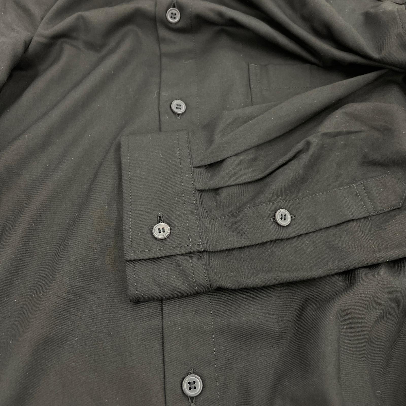 長袖シャツ Ground Y TR VIYELLA CAPE DOCKING SHIRT 3 3 ブラック