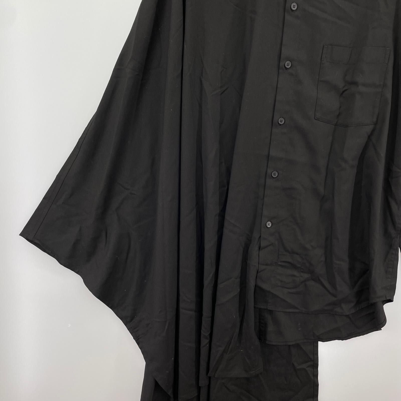長袖シャツ Ground Y TR VIYELLA CAPE DOCKING SHIRT 3 3 ブラック