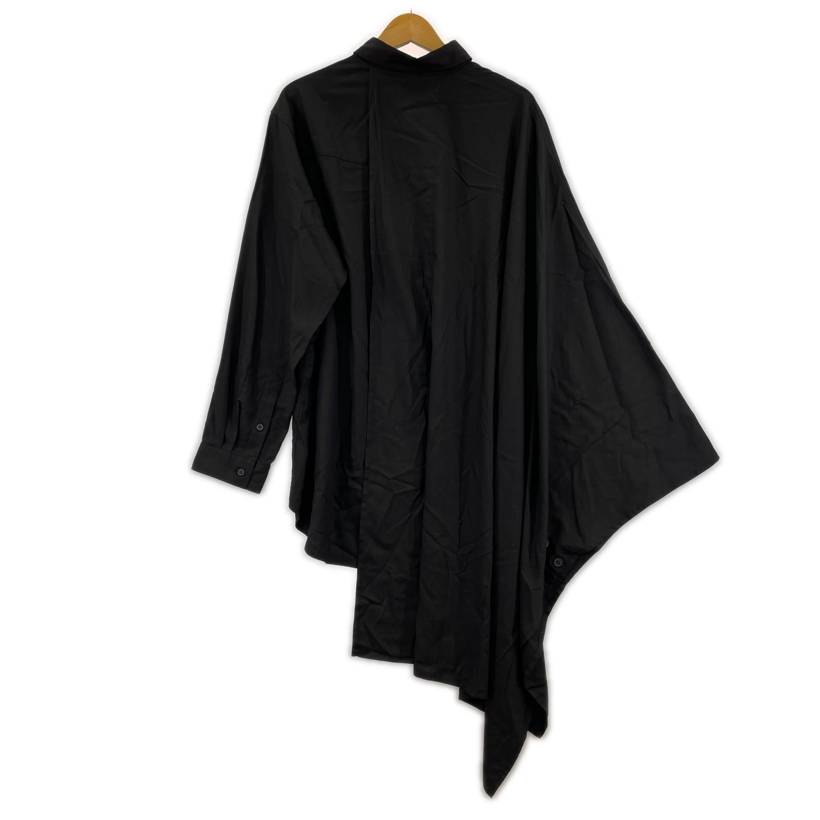 長袖シャツ Ground Y TR VIYELLA CAPE DOCKING SHIRT 3 3 ブラック