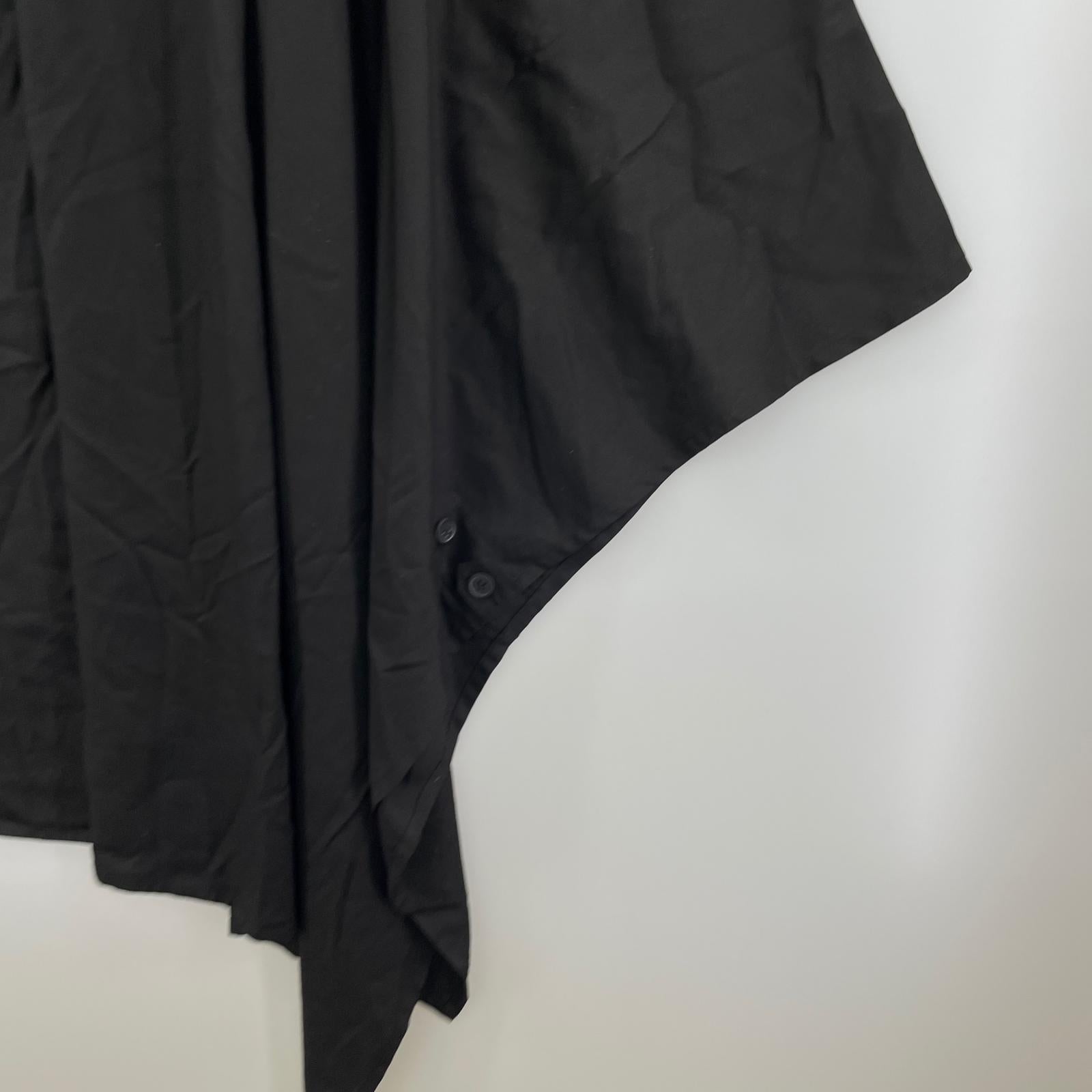 長袖シャツ Ground Y TR VIYELLA CAPE DOCKING SHIRT 3 3 ブラック