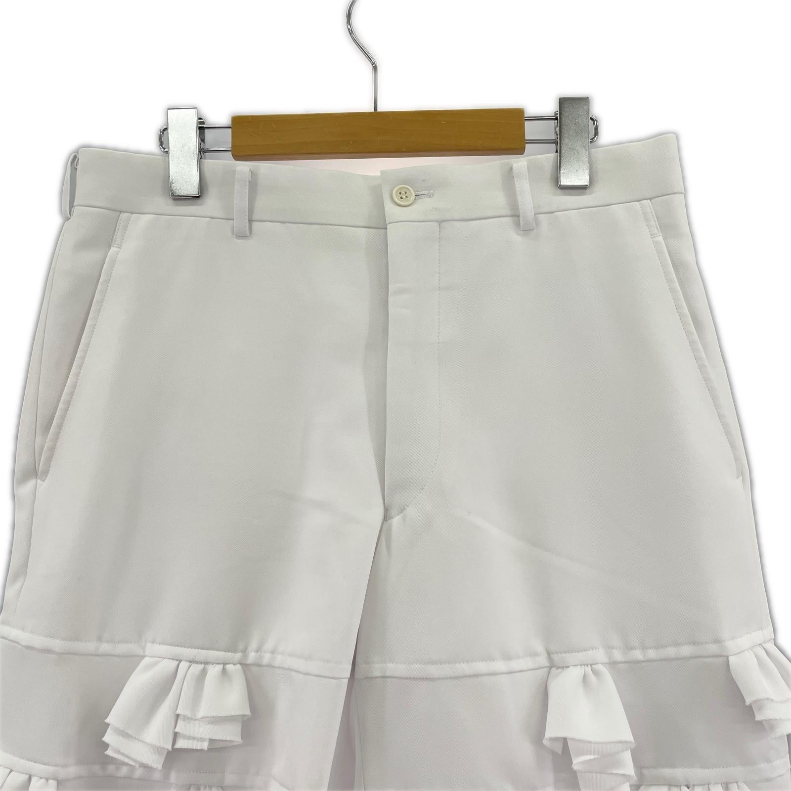 ショートパンツ 24AW フリルクロップド ホワイト W32 M ホワイト