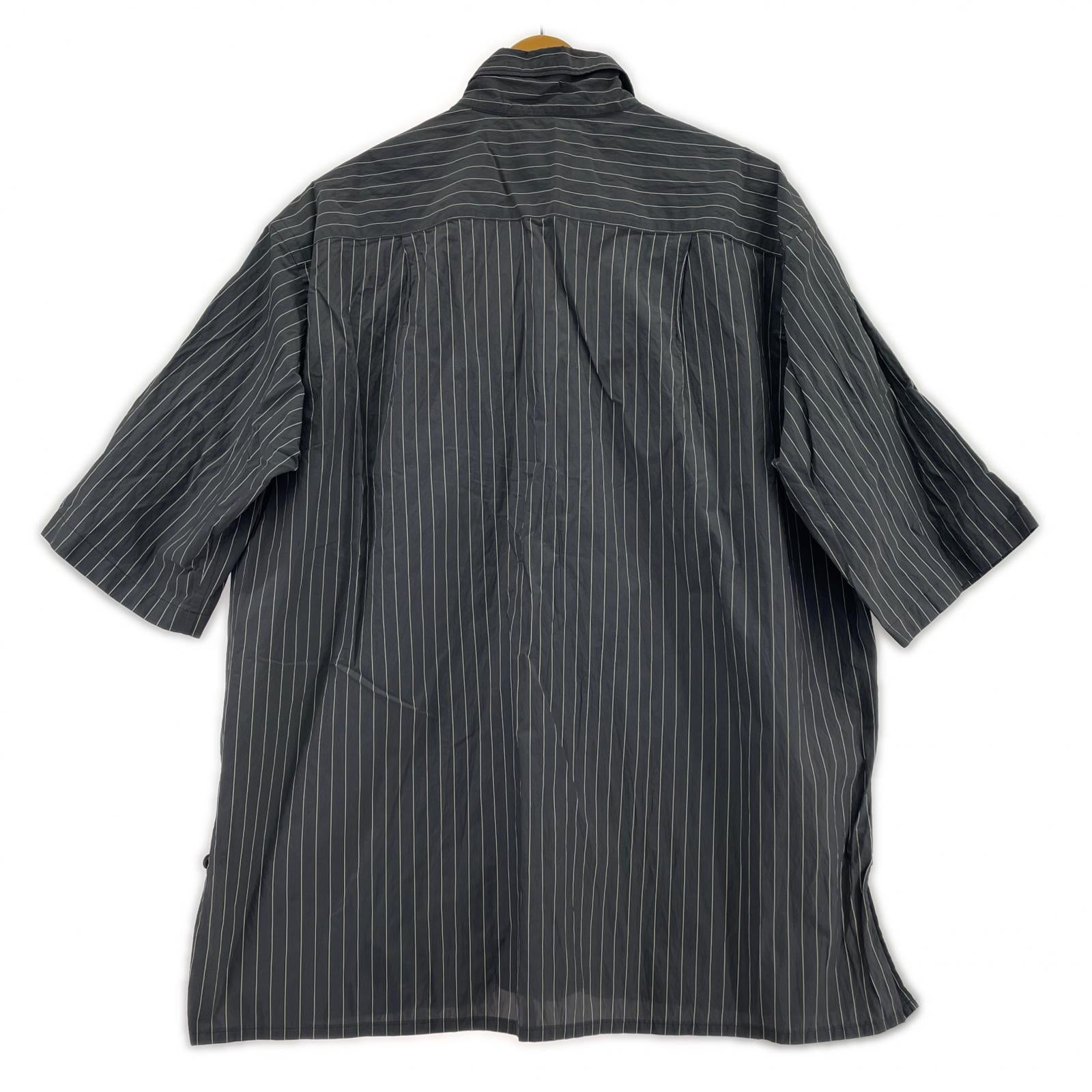 半袖シャツ YOKE 24SS NYLON STRIPE WIDE SHIRT 2 グレー グレー