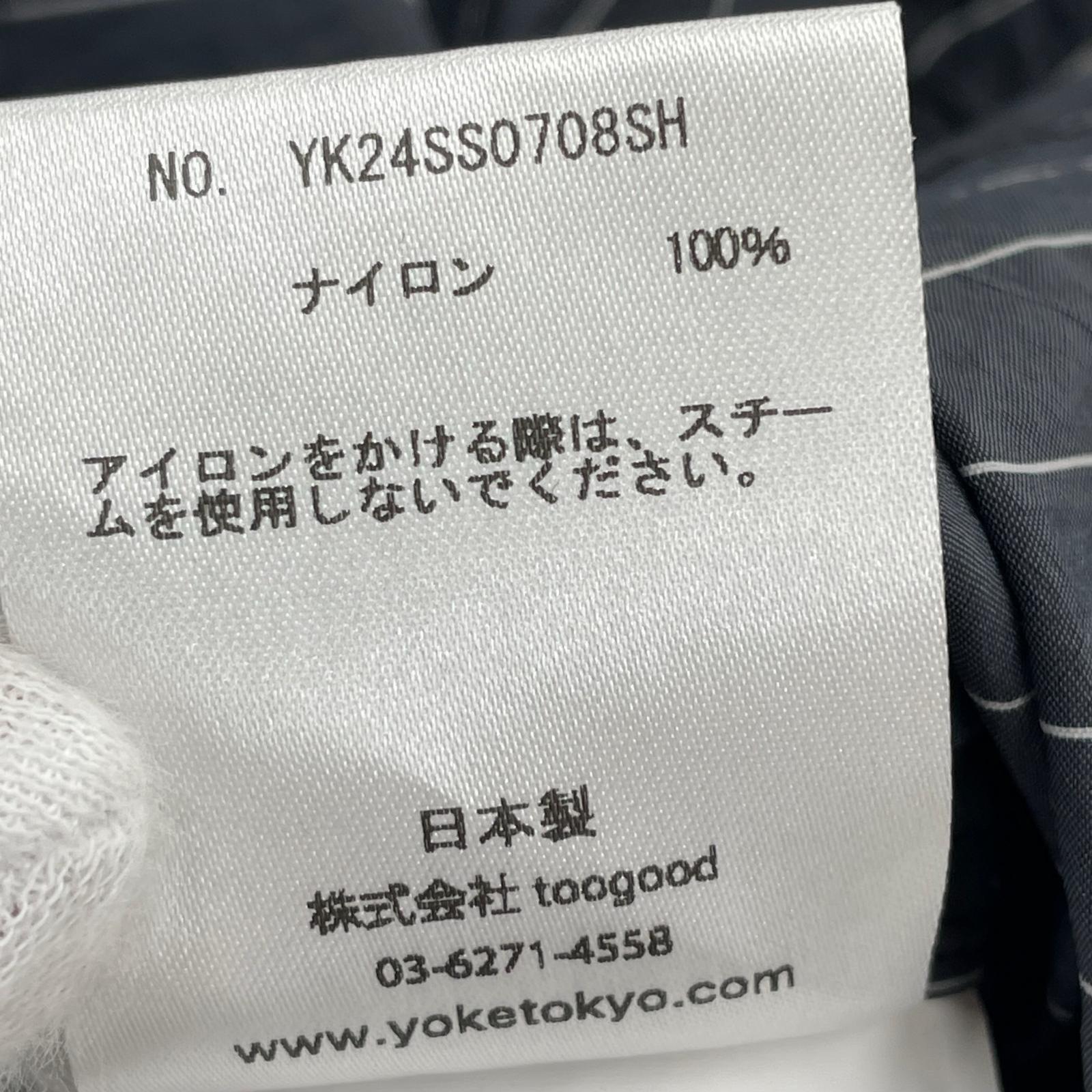 半袖シャツ YOKE 24SS NYLON STRIPE WIDE SHIRT 2 グレー グレー
