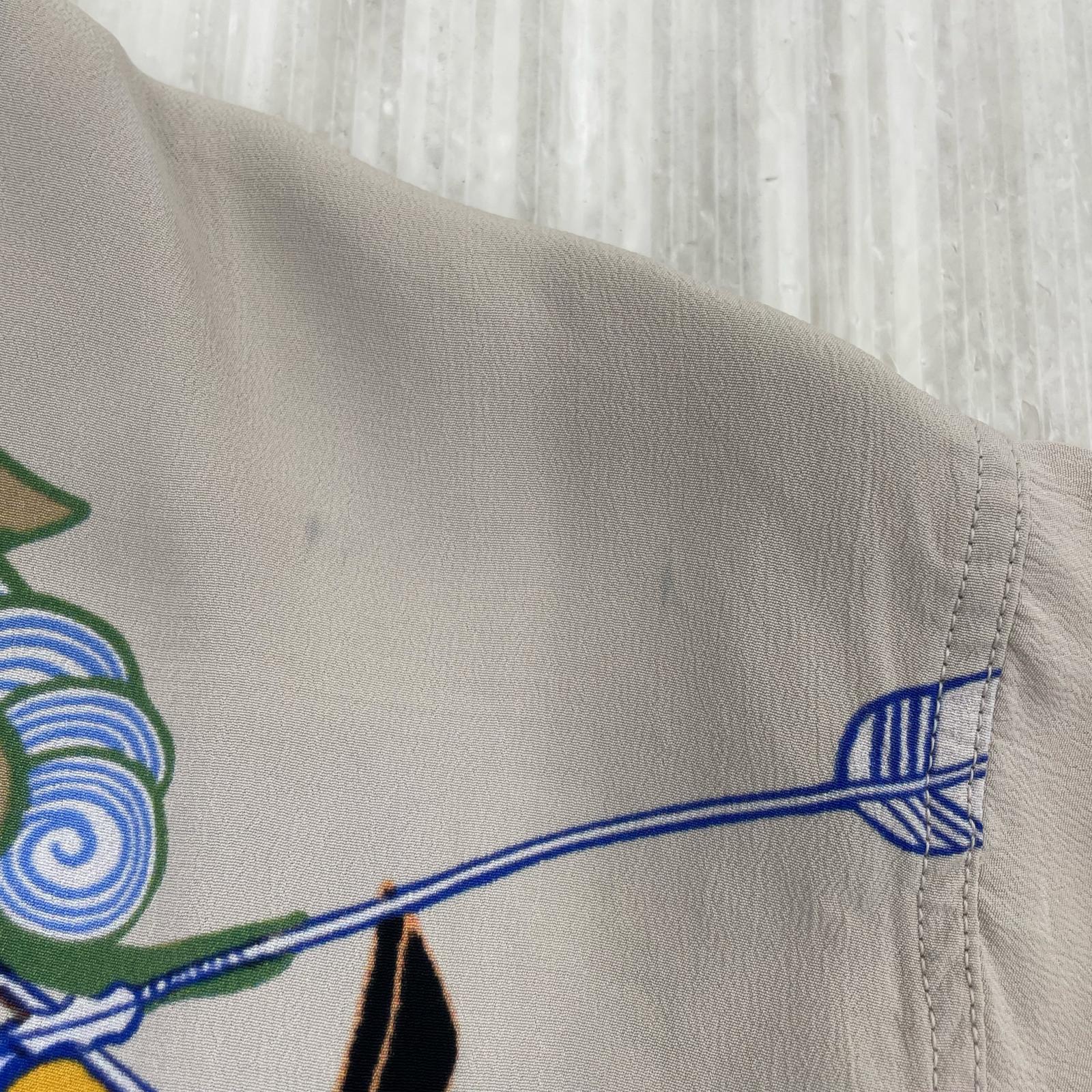 半袖シャツ KEONI OF HAWAII STUDIO写楽 浮世水滸伝龍虎 S グレー
