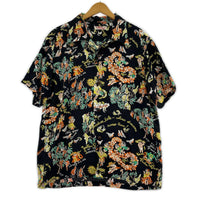 半袖シャツ SS39219 復刻 アロハシャツ ブラック M M ブラック