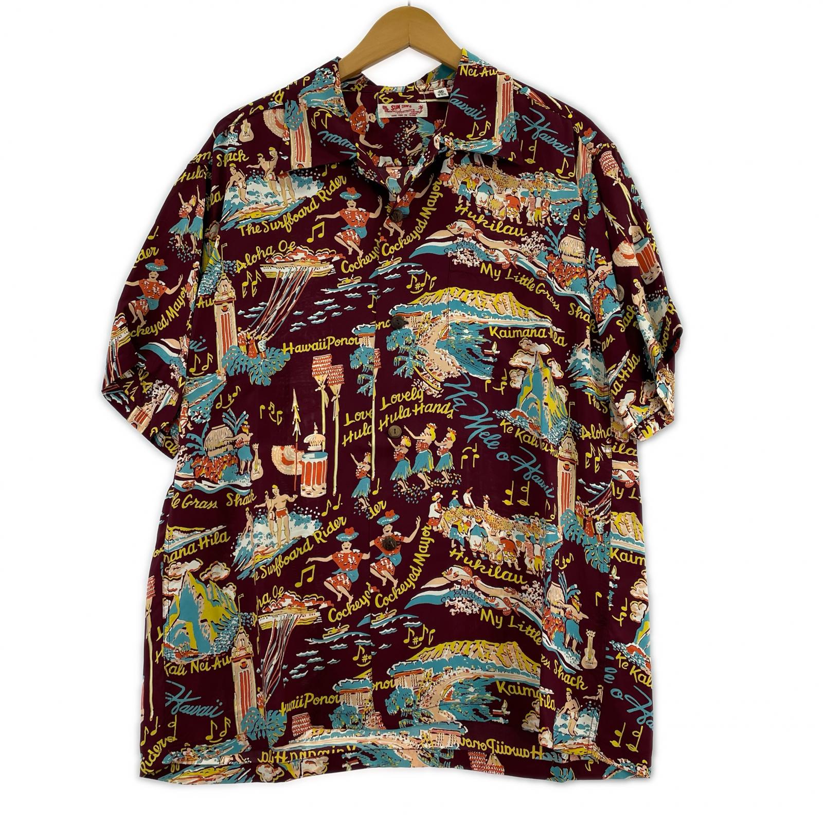 半袖シャツ SS39226 復刻 アロハシャツ レッド M M