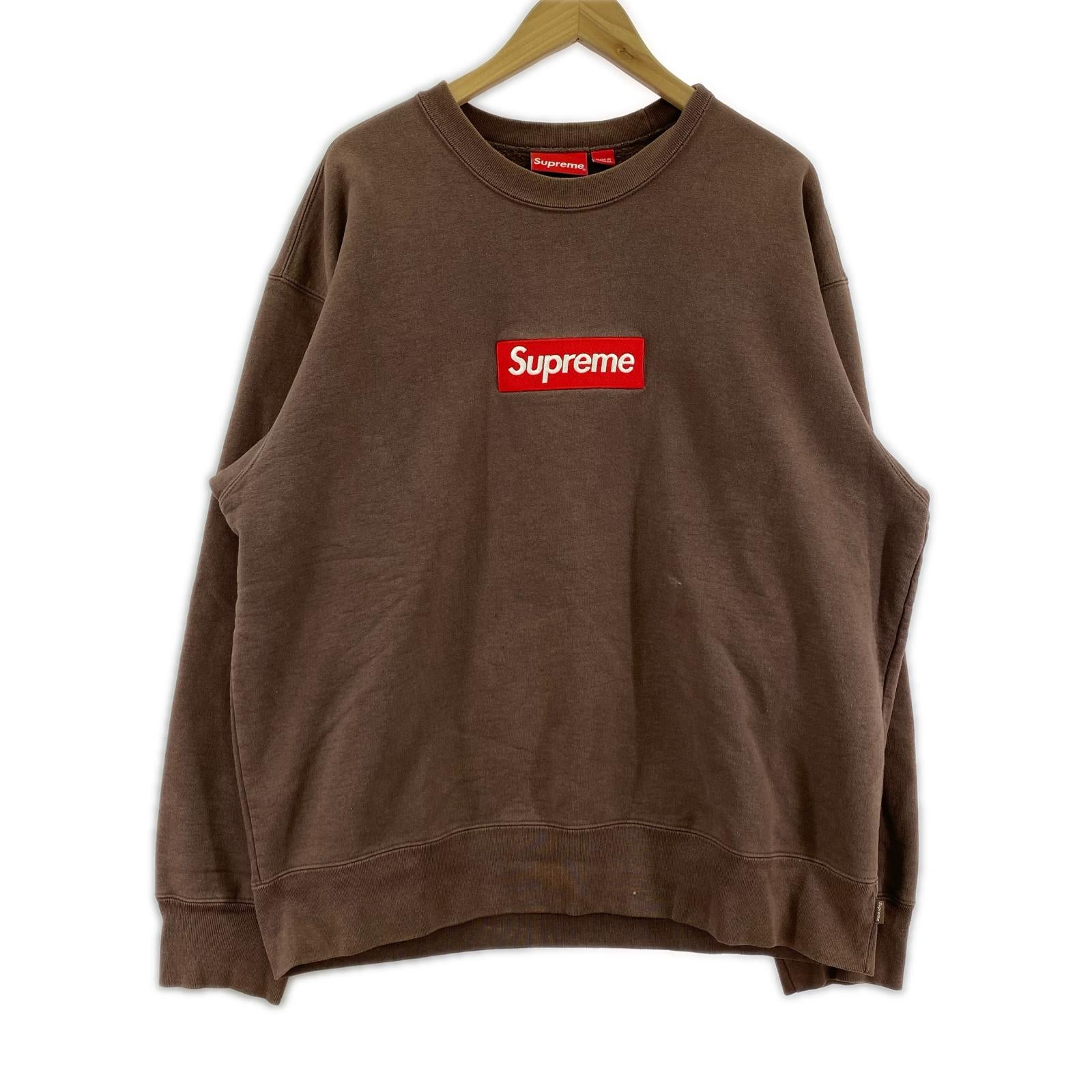 スウェット Supreme 22AW Box Logo Crewneck L ブラウン L ブラウン